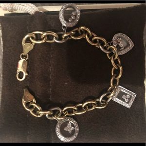 14 karat  gold dangle bracelet